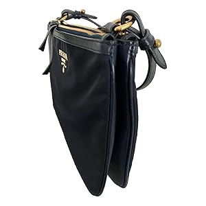 【PRADA】ヨシ Prada Women's White Vitello Phenix Leather Crossbody HandBag